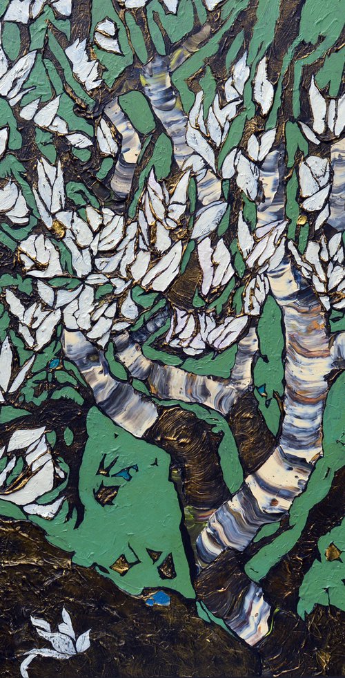 White Magnolia Tree by Anna Styrc