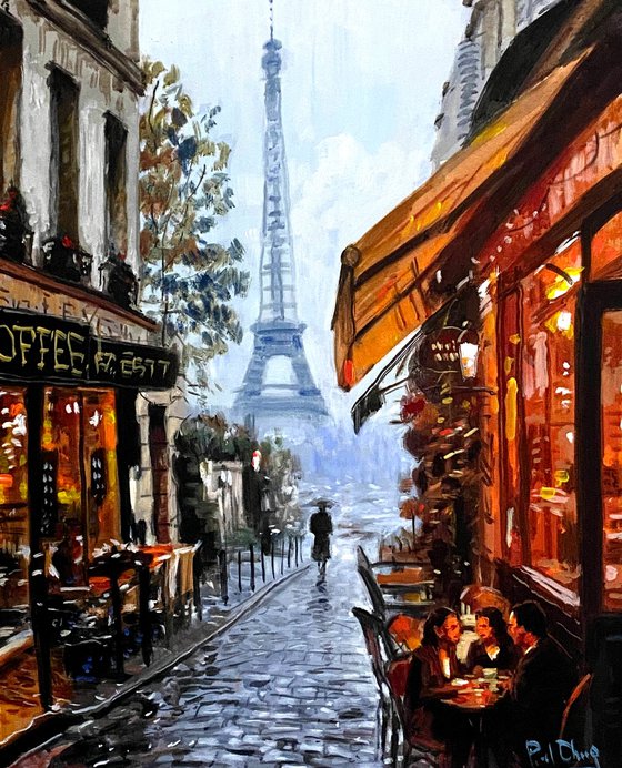 A Parisian Corner at Dusk