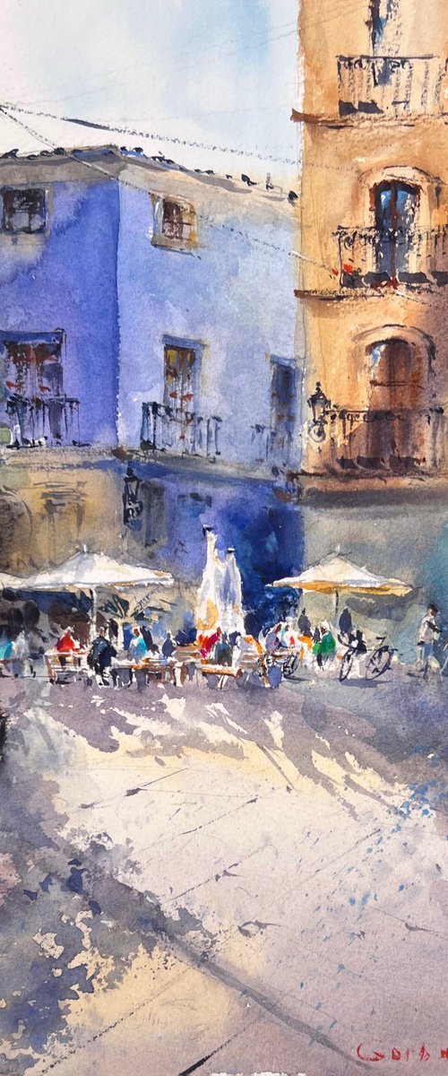 Valencia Sunlit Square #3 by Eugenia Gorbacheva