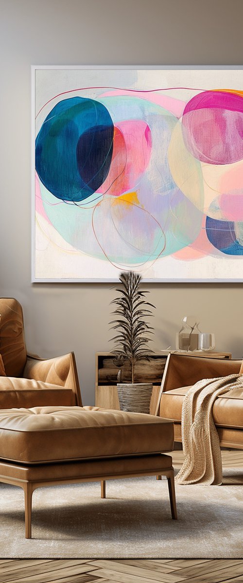 Pastel-colored circular shapes by Sasha Robinson