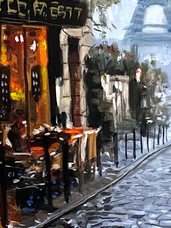 A Parisian Corner at Dusk