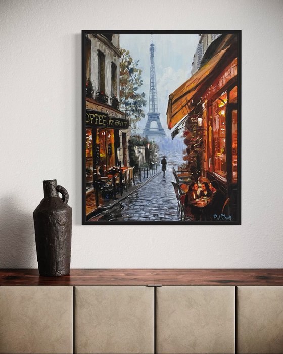 A Parisian Corner at Dusk