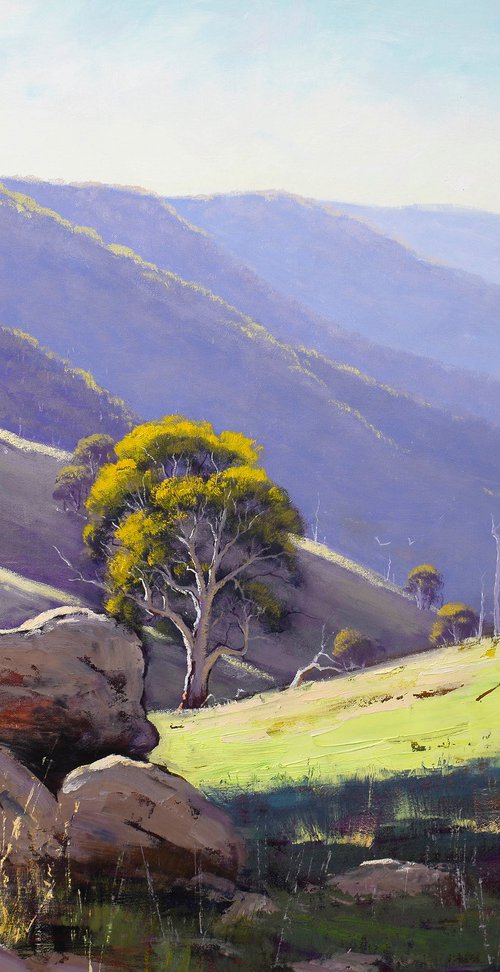 Autumn poplar Trees Landscape by Graham Gercken