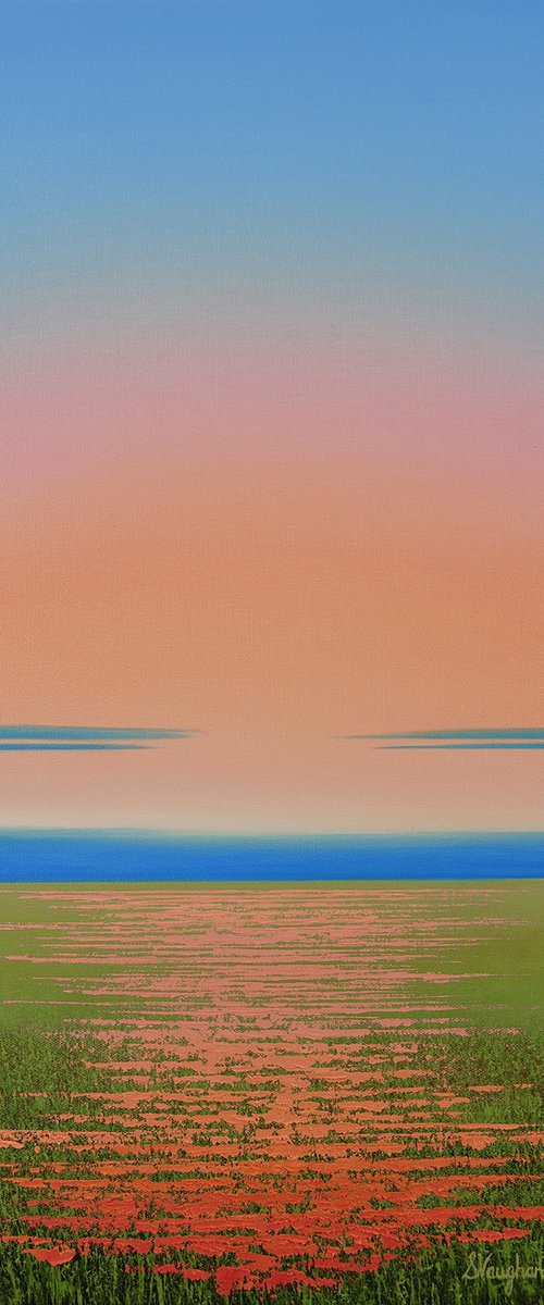 Soft Sky Blush - Flower Field by Suzanne Vaughan