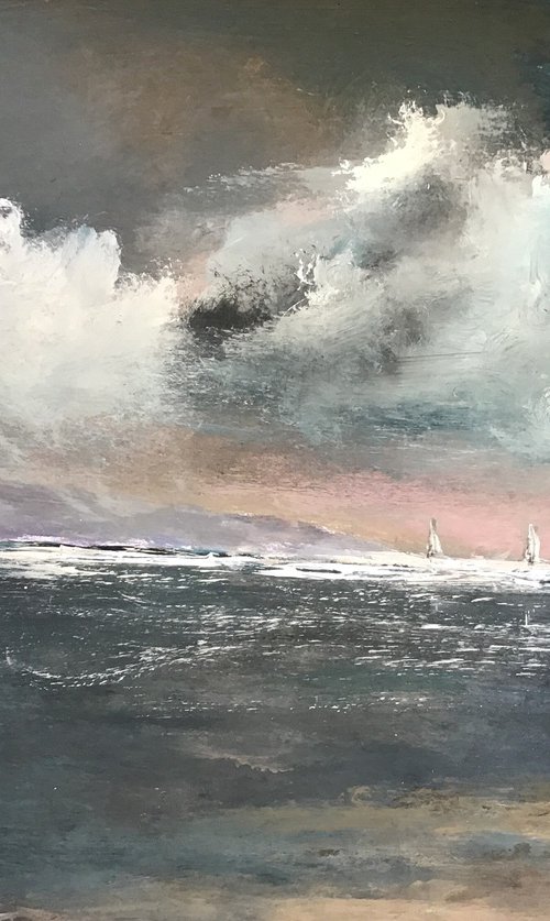 EIGHT YACHTS AT THE COAST by Maxine Anne Martin