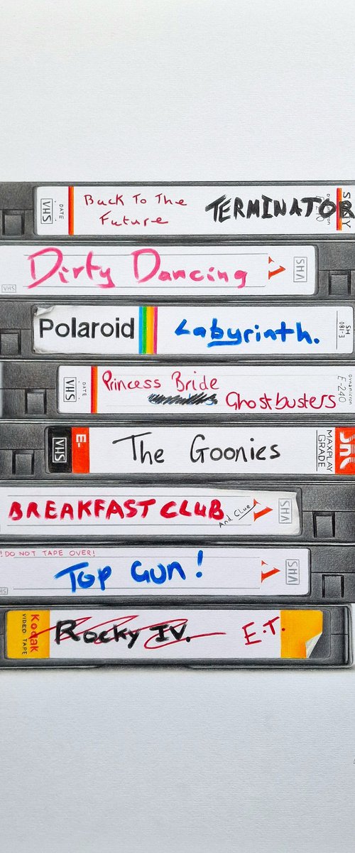 80s VHS Stack by Daniel Shipton